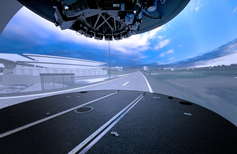 180°/ 220°/ 360° Large Curved Projector Screen Flight Simultaion Projection