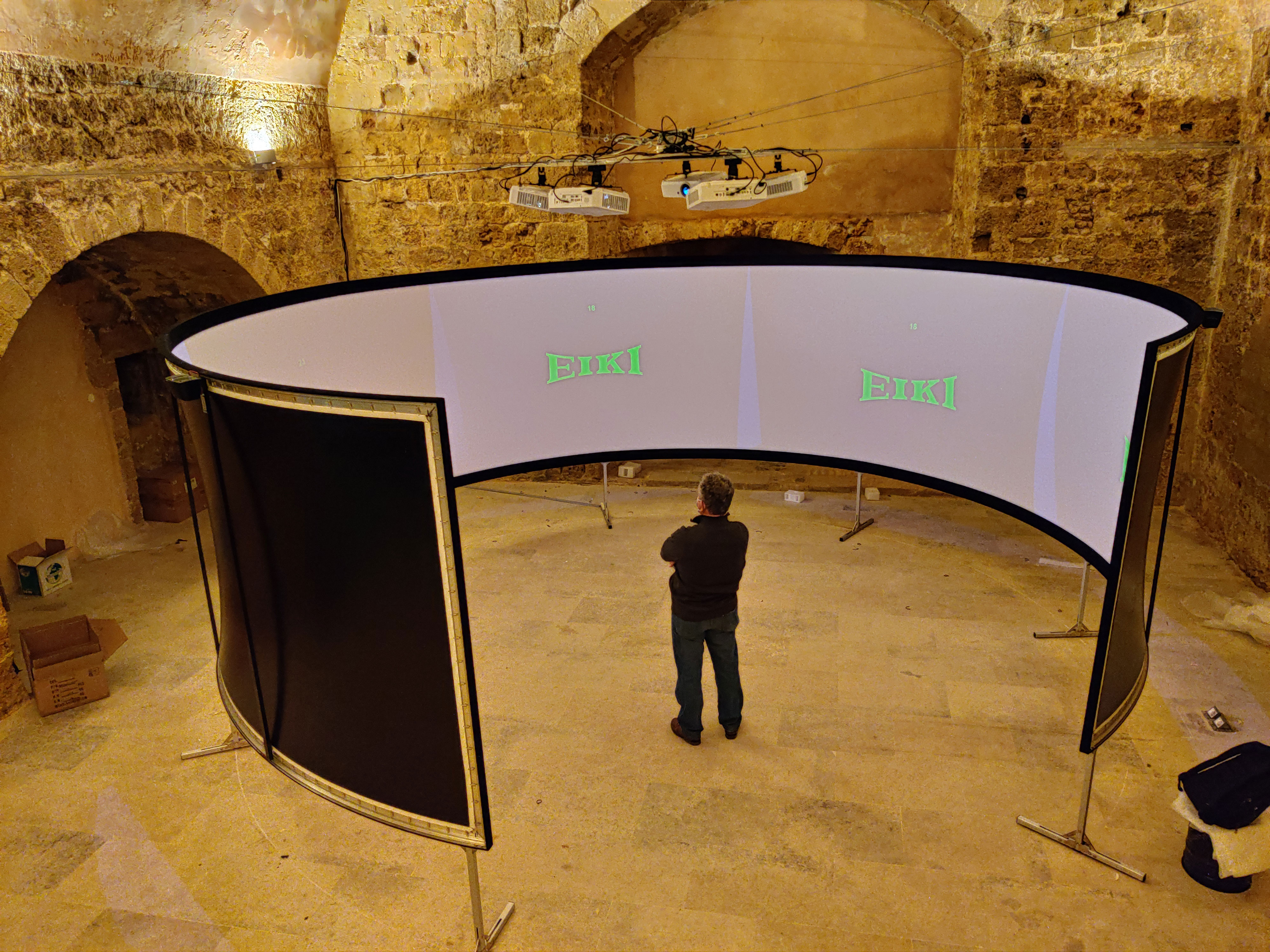180° Curved Projection Screen for Flight Simulator System