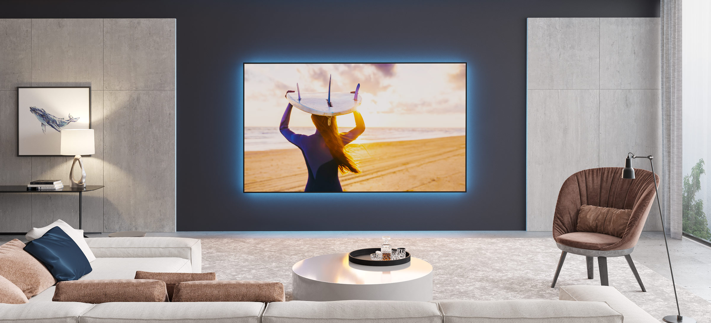 zero-edge-projector screen