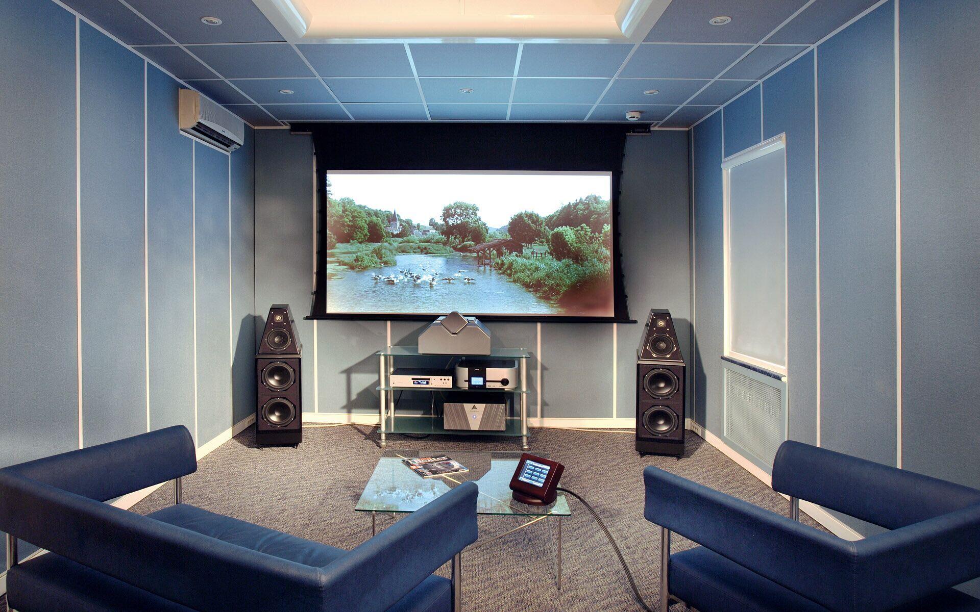 home cinema motorised tab tensioned screen