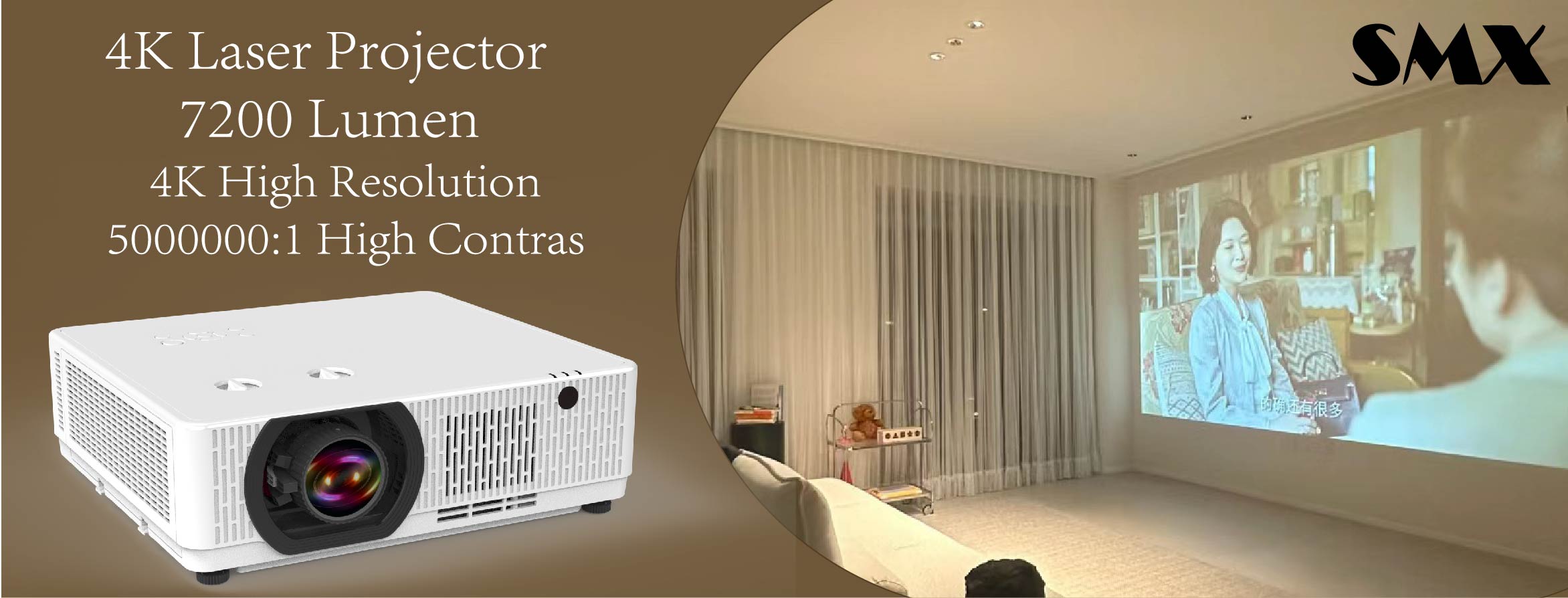 8200 Lumen WUXGA Professional Laser Installation Projector, Large Venue Laser Projector