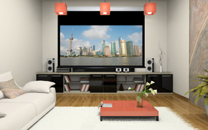 150 inch Wall mounted Indoor Office motorized screen