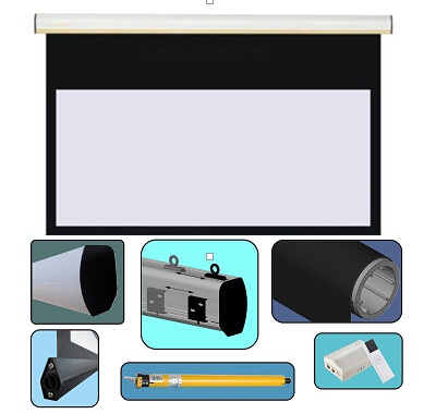 Luxury HD Motorized Projection Screen 16:9 For Home Cinema