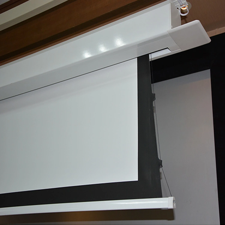 ceiling reccessed 120 inch high-end motorized screen with tubular motor