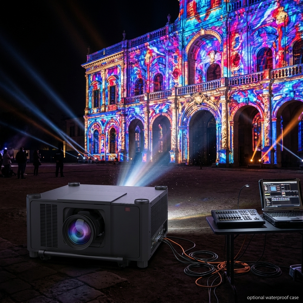 3D Projection Mapping Projector, High Lumen Outdoor Projector, 3LCD Laser Video Projector 15000 lumen