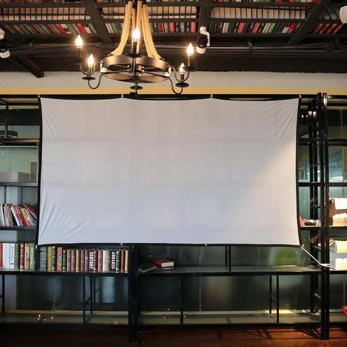 4.5x50m Eyelets Projector Screen With Black Border Front &Rear Projection