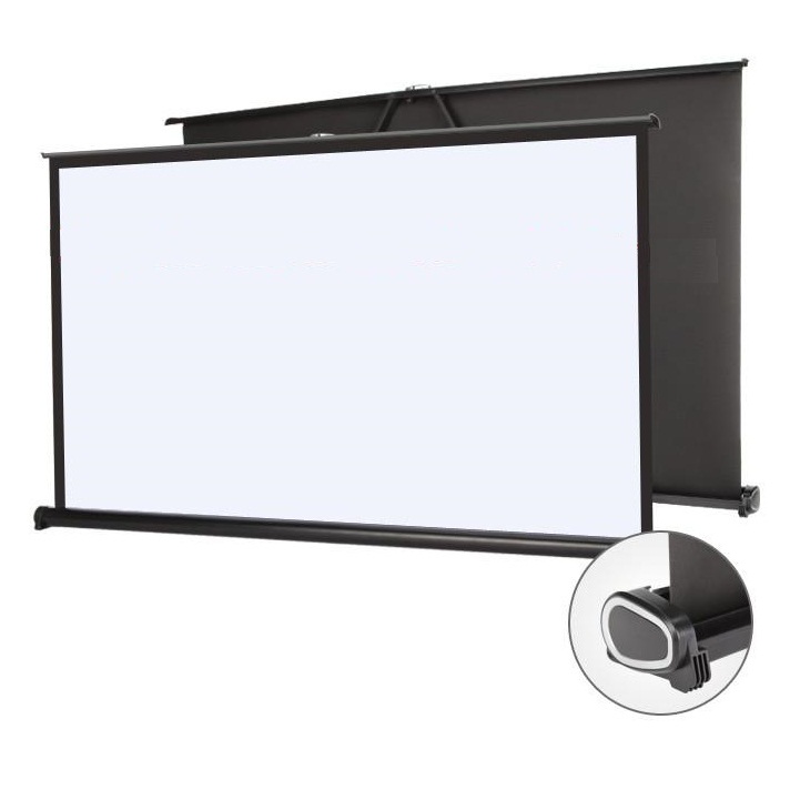 50'' 4:3 HD projection screen manual pull up folding tabletop 