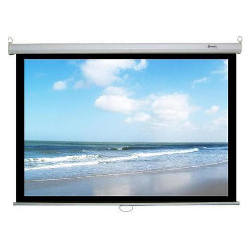 100'' Manual Wall Projection Screen Pull Down Projector Screen 16:9